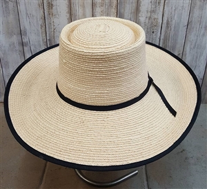 4 Inch Brim, telescoped 4-1/4 Inch crown (creased), with a bound-edge ...